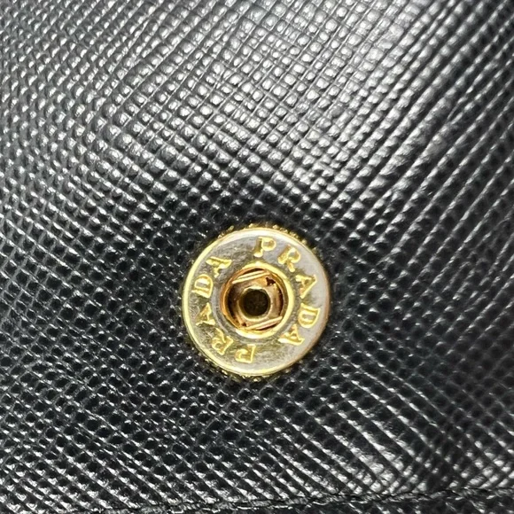 1057: Prada Black Saffiano Leather Bow Wallet – Made in Italy - Picture 9 of 16